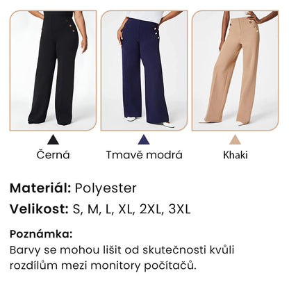 🔥 Dámské kalhoty Plus Size s vysokým nártem a širokými nohavicemi