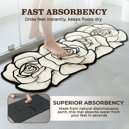 🔥40% sleva do vyprodání zásob!🎉Rychleschnoucí koupelnová předložka s květinovým vzorem