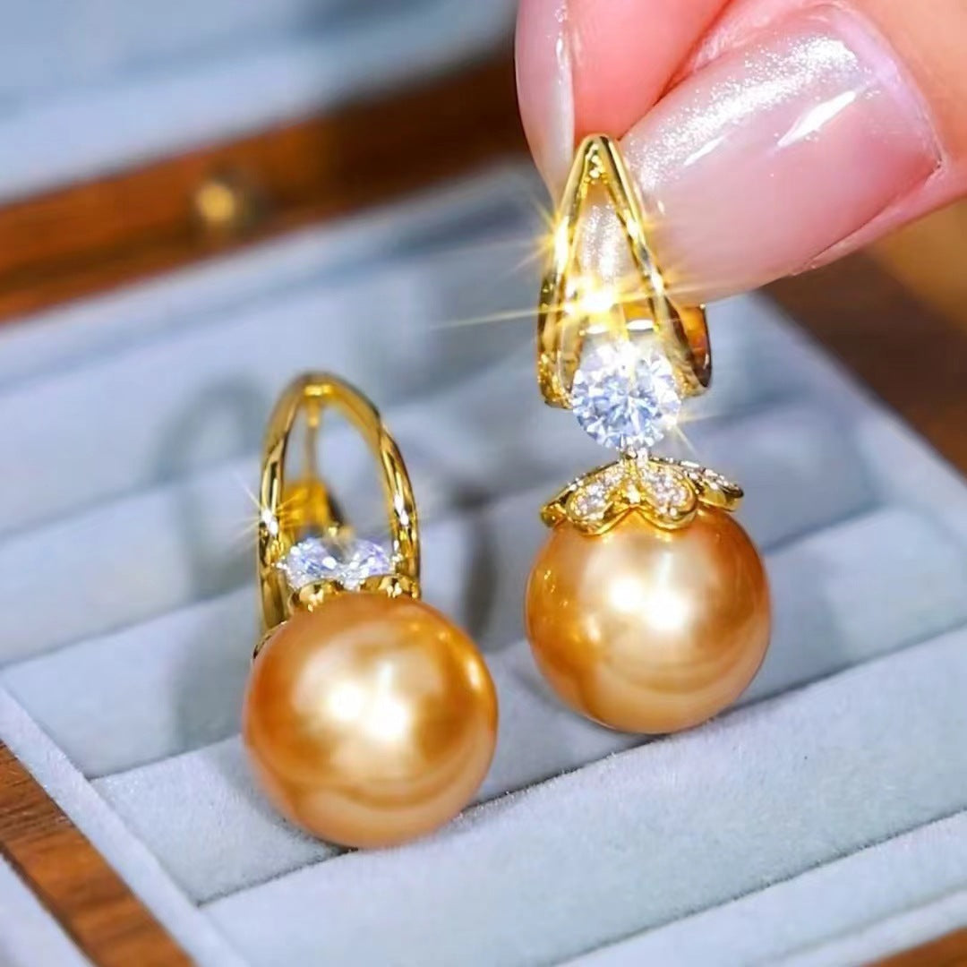 👩Dámské perlové náušnice s přívěskem