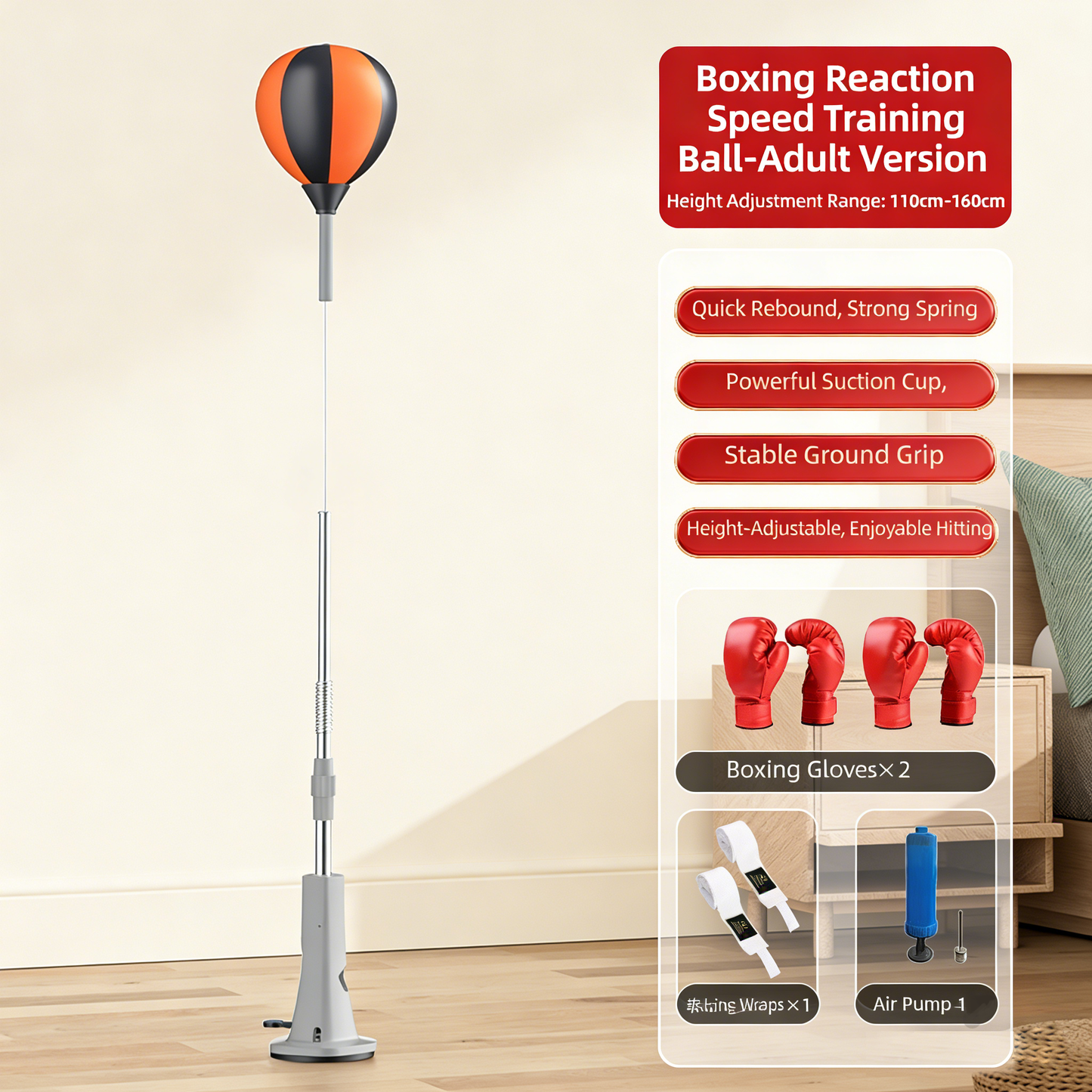 🔥Boxovací pytel s nastavitelnou výškou a stojanem