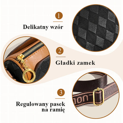 🔥 🔥 Dámská třívrstvá kabelka přes rameno s diamantovým vzorem