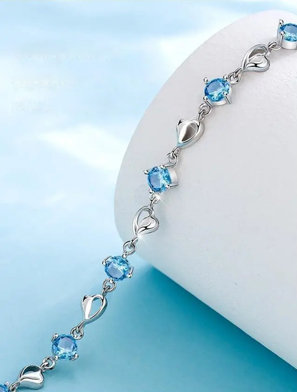 🎁🌊Dárková sada Srdce oceánu (náhrdelník + náramek se srdíčkem)