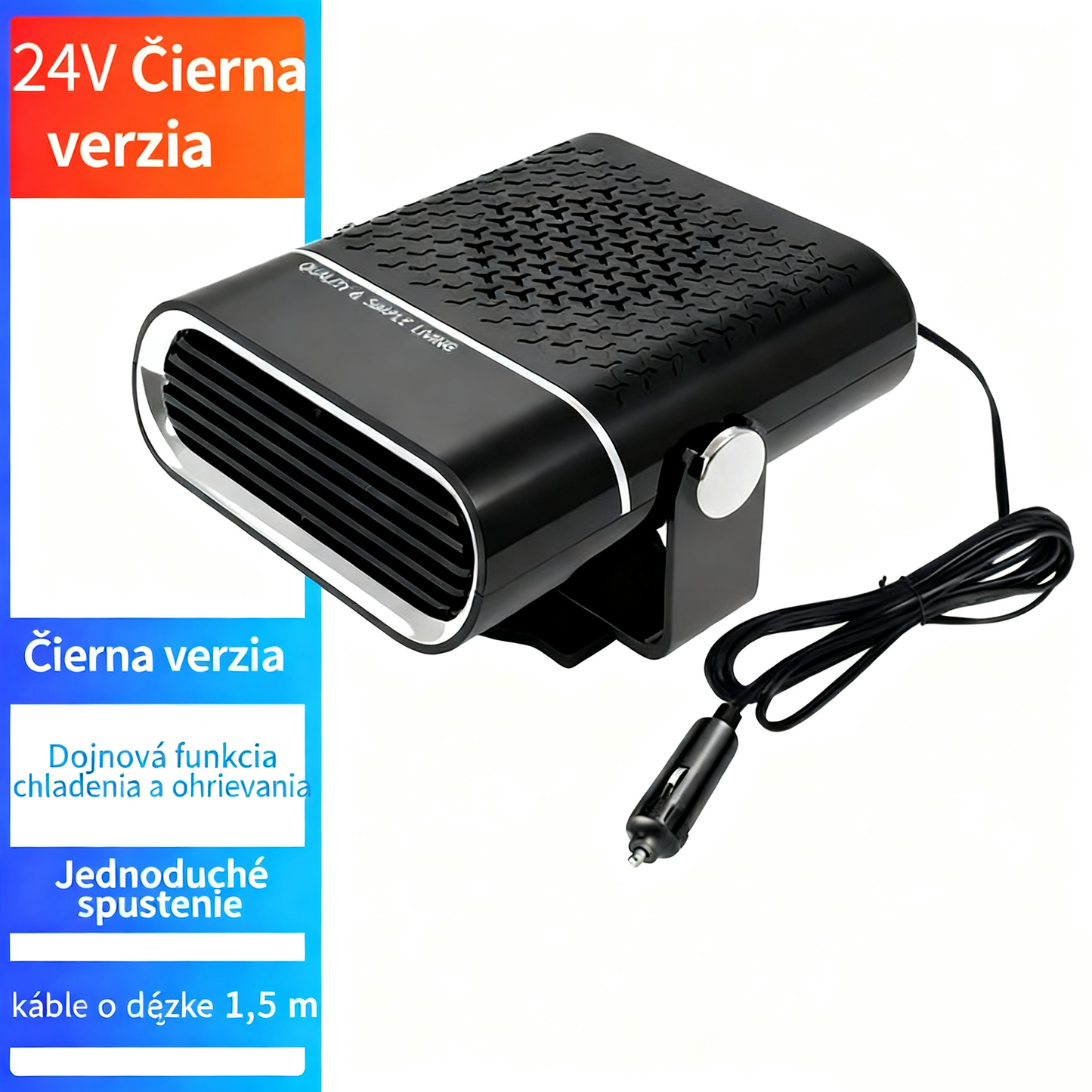 🚗🔥 Přenosný ohřívač a ventilátor do auta 2 v 1 – 360° rotace, rychlé rozmrazování, topení a chlazení, ultratichý a snadný pro všechna roční období!
