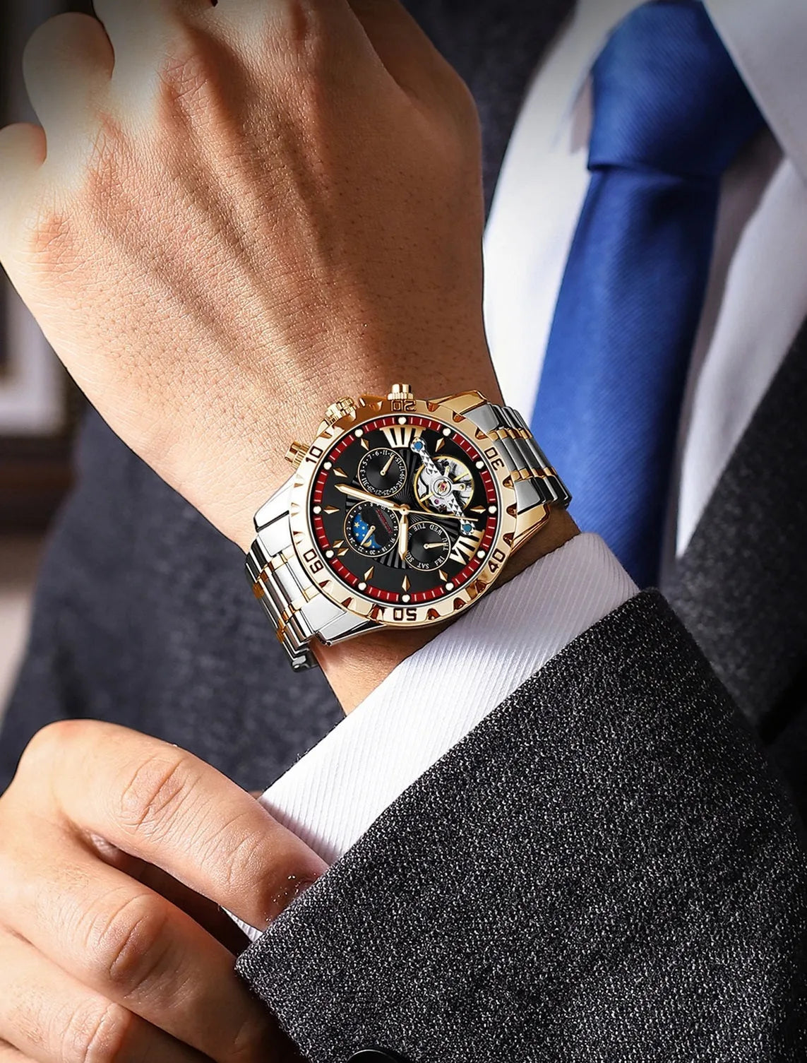 🌱⌚🌱Zcela nové automatické mechanické hodinky, vodotěsné do 30 m, odolné vůči poškrábání🌱