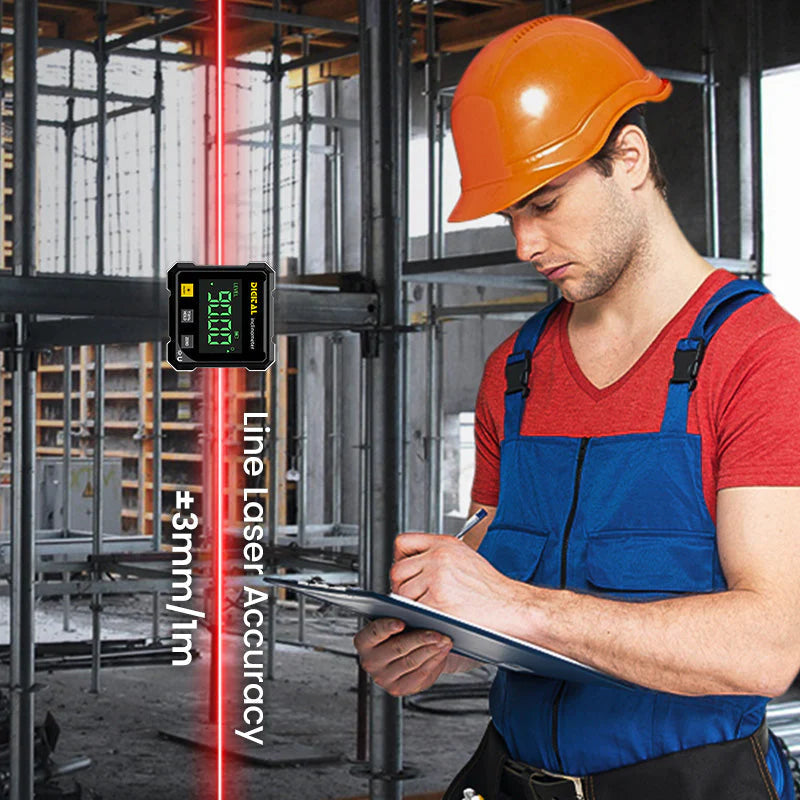 📐4 stranný magnetický digitální úhloměr s laserem
