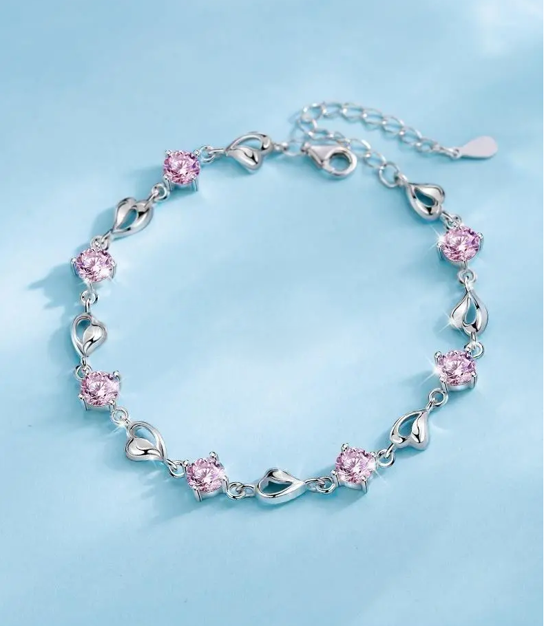 🎁🌊Dárková sada Srdce oceánu (náhrdelník + náramek se srdíčkem)