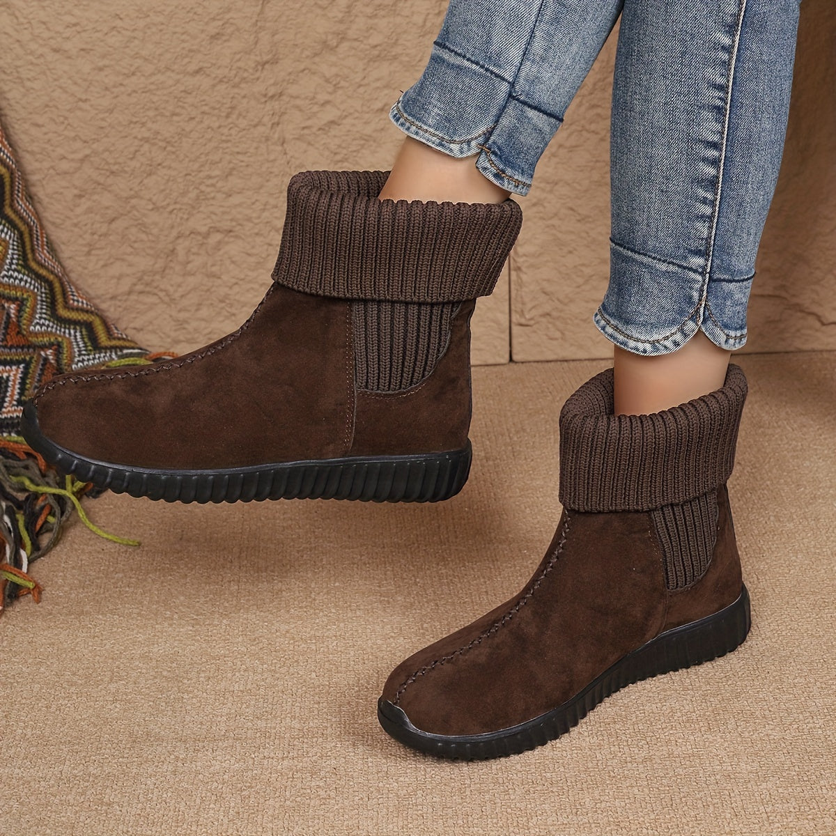 🔥Doprodej - Stylové dámské kotníkové boty v jednobarevném provedení