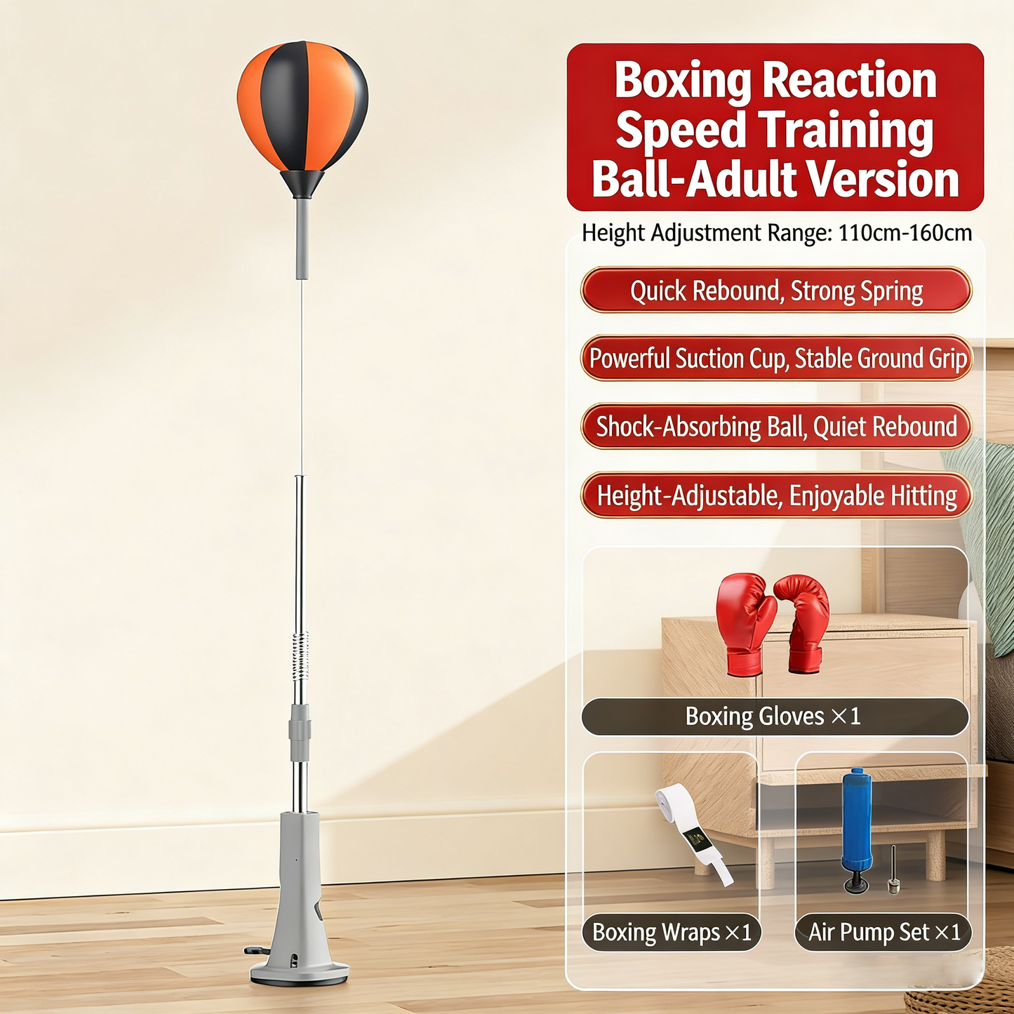 🔥Boxovací pytel s nastavitelnou výškou a stojanem