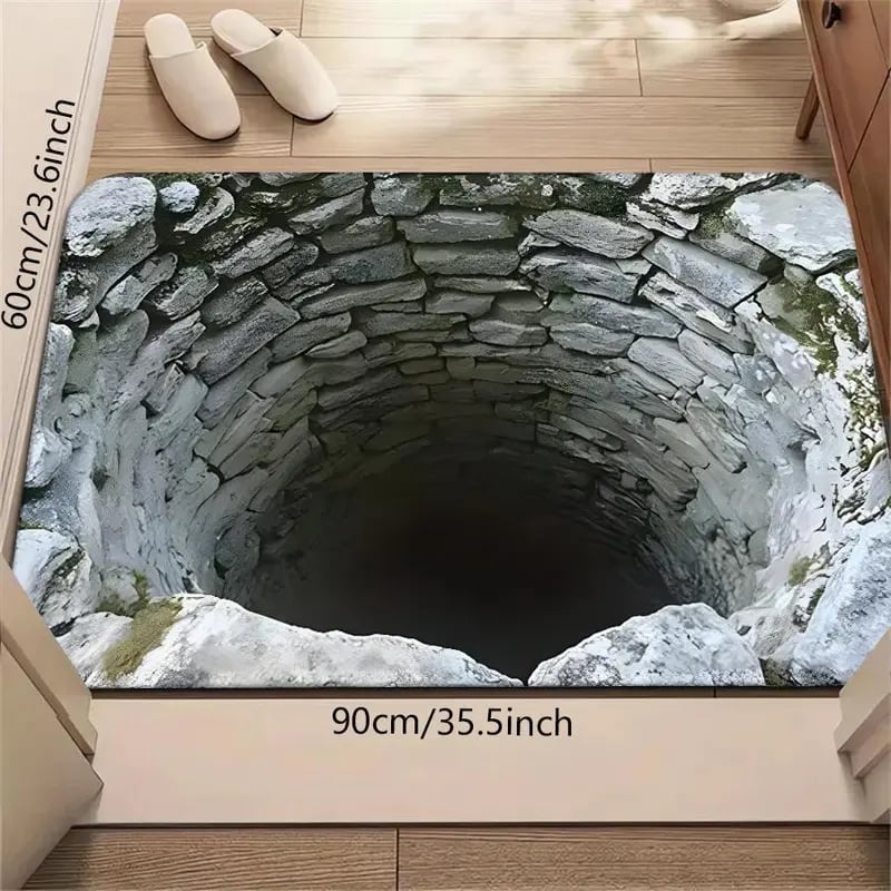 🔥Protiskluzová rohož z křemelinové zeminy, HD tisk, optický klamný vzor „Nekonečná propast“