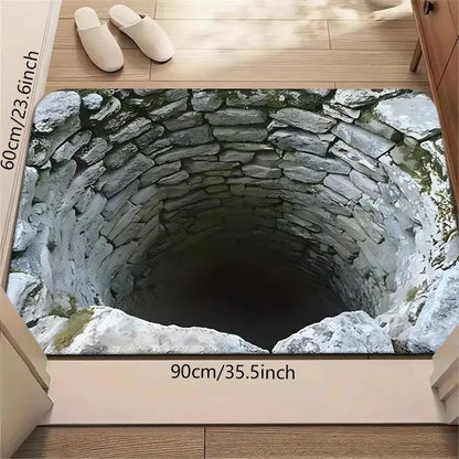 🔥Protiskluzová rohož z křemelinové zeminy, HD tisk, optický klamný vzor „Nekonečná propast“