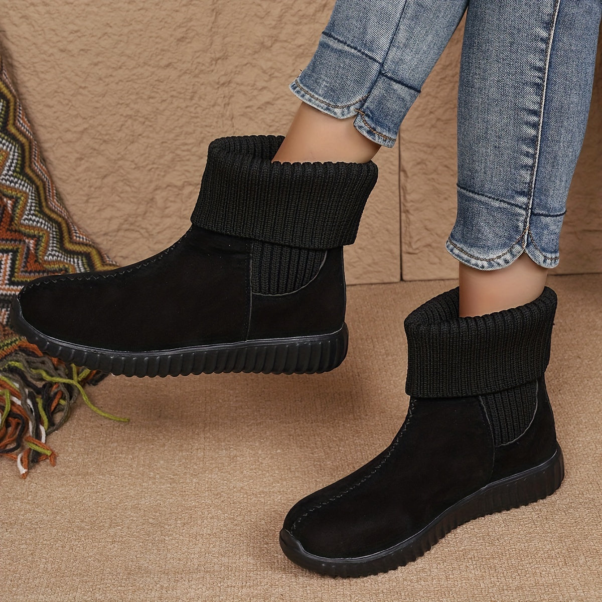 🔥Doprodej - Stylové dámské kotníkové boty v jednobarevném provedení