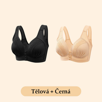 🎁Koupit 1 a získat 1 zdarma🎁2025 Bavlněná podprsenka s předním zapínáním, prodyšná, šetrná k pokožce