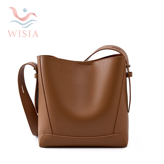 Veľkoobjemová, všestranná, vysoko kvalitná taška cez rameno z mäkkej kože