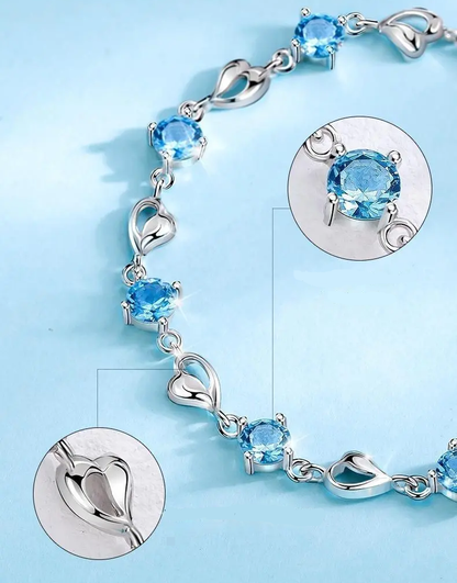 🎁🌊Dárková sada Srdce oceánu (náhrdelník + náramek se srdíčkem)