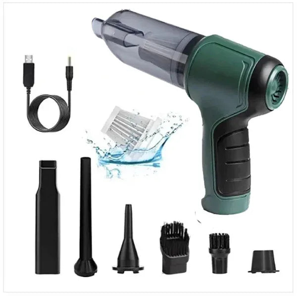 Bezdrátový vysavač do auta a vzduchové čerpadlo 2 v 1 – výkonné sací síly, nízká hlučnost, dobíjecí, multifunkční design