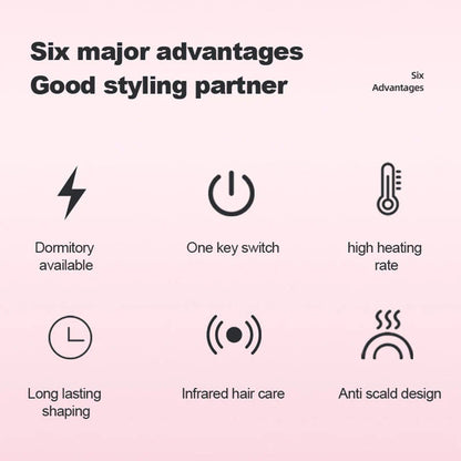 Žehlička na vlasy a kulma 2 v 1 – iontový hřeben proti opaření, rychlé zahřívání, nastavitelná teplota (vhodná pro všechny typy vlasů)