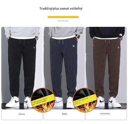 🍂🔥【50% SLEVA】🔥【M-5XL】🖤Nové zimní kalhoty pro muže, plus samet a hrubý manšestr, teplé a ležérní pánské kalhoty