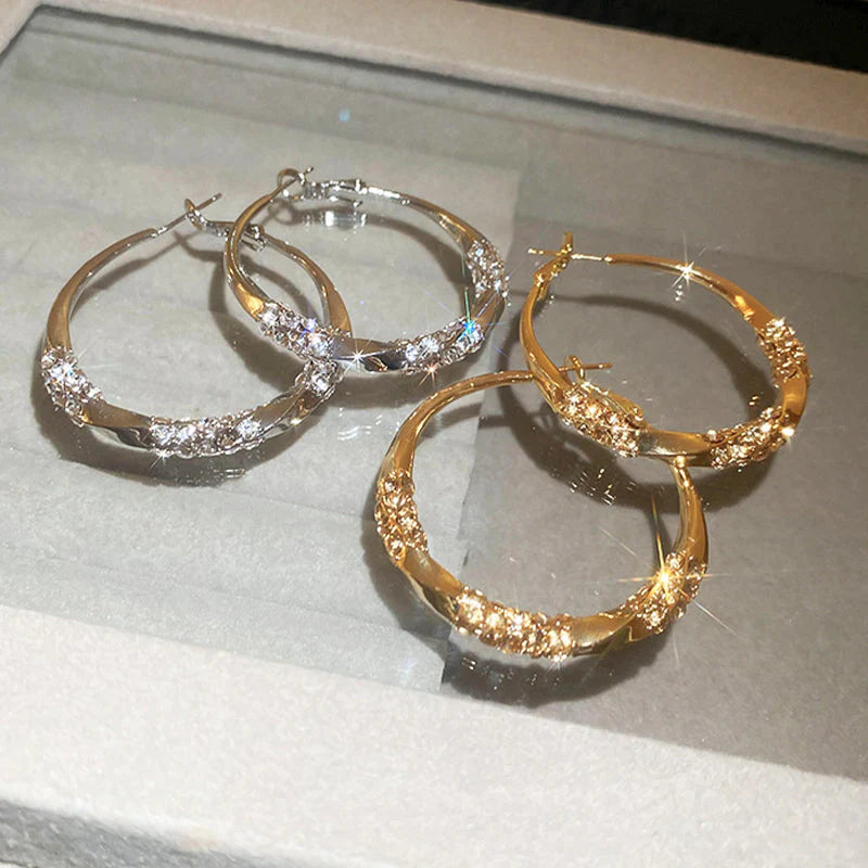 Okrúhle náušnice so zirkónom