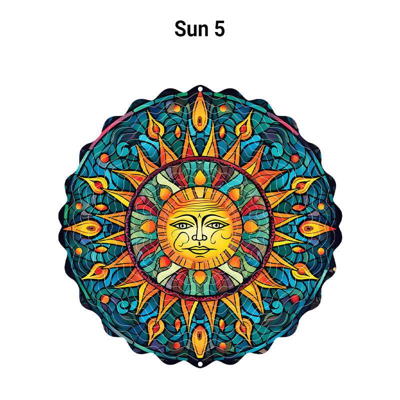 🌺3D barevná rotující zvonkohra – 🏠Zahradní závěsná dekorace