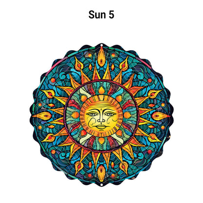 🌺3D barevná rotující zvonkohra – 🏠Zahradní závěsná dekorace