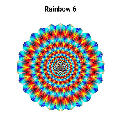 🌺3D barevná rotující zvonkohra – 🏠Zahradní závěsná dekorace