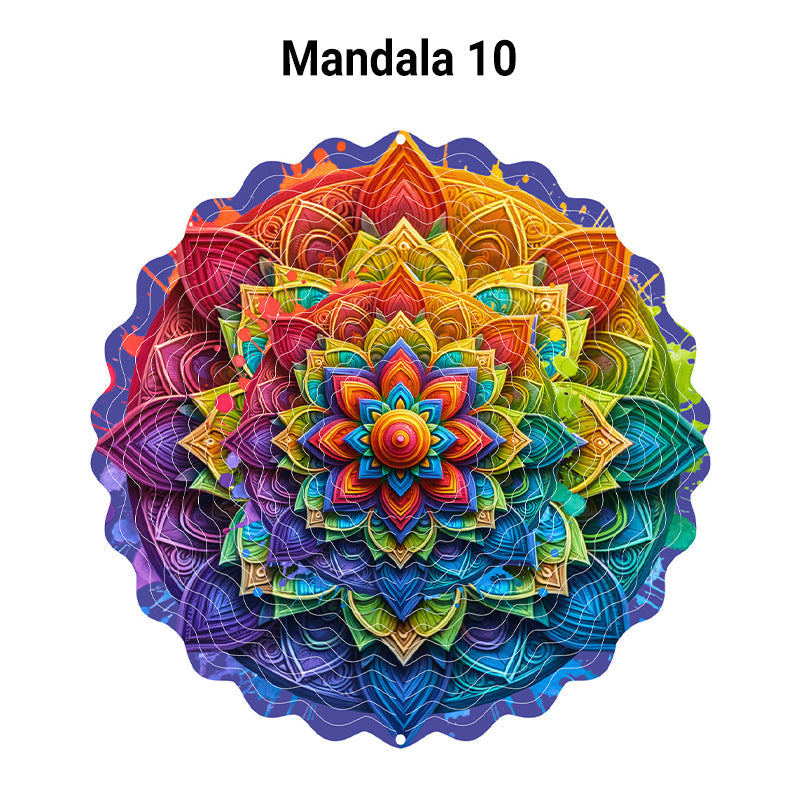 🌺3D barevná rotující zvonkohra – 🏠Zahradní závěsná dekorace