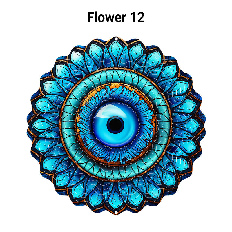 🌺3D barevná rotující zvonkohra – 🏠Zahradní závěsná dekorace