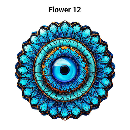 🌺3D barevná rotující zvonkohra – 🏠Zahradní závěsná dekorace