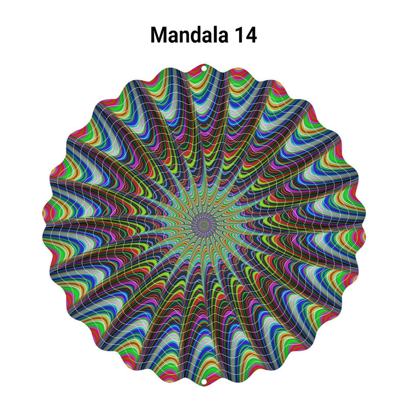 🌺3D barevná rotující zvonkohra – 🏠Zahradní závěsná dekorace