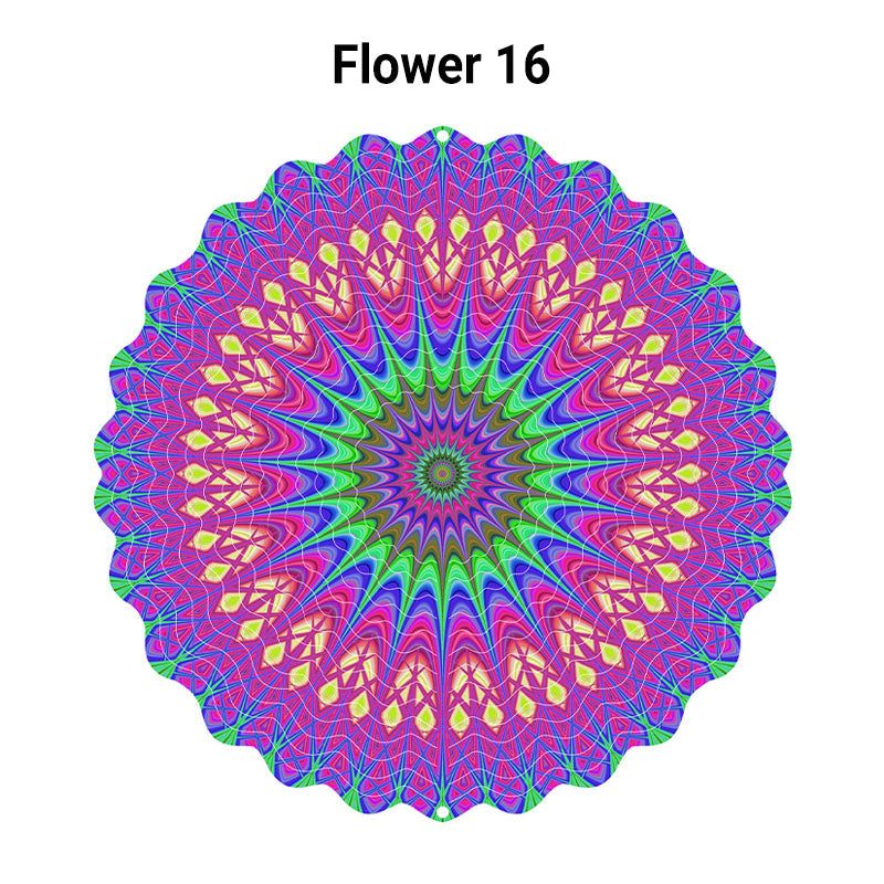 🌺3D barevná rotující zvonkohra – 🏠Zahradní závěsná dekorace