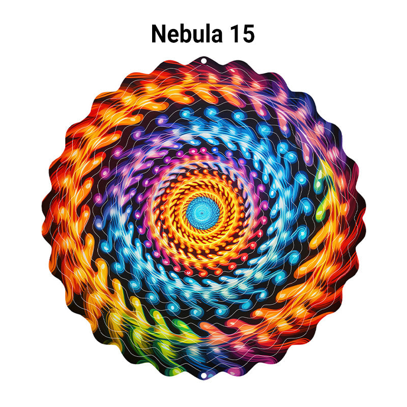 🌺3D barevná rotující zvonkohra – 🏠Zahradní závěsná dekorace