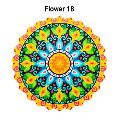 🌺3D barevná rotující zvonkohra – 🏠Zahradní závěsná dekorace