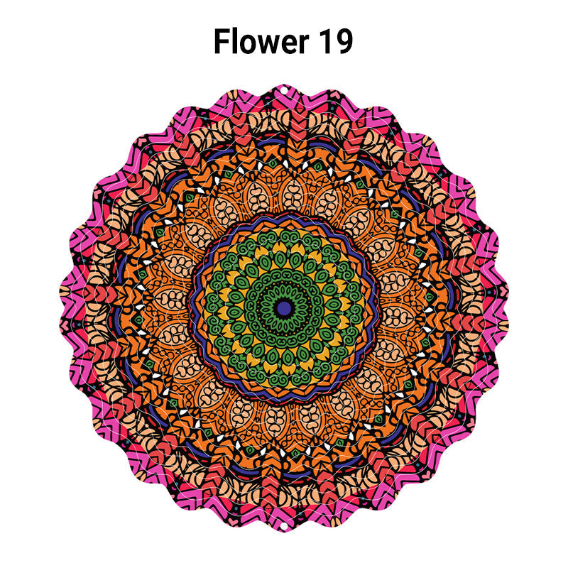 🌺3D barevná rotující zvonkohra – 🏠Zahradní závěsná dekorace