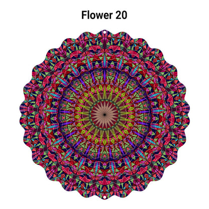 🌺3D barevná rotující zvonkohra – 🏠Zahradní závěsná dekorace