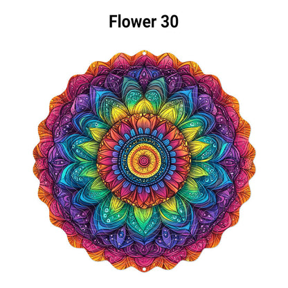 🌺3D barevná rotující zvonkohra – 🏠Zahradní závěsná dekorace