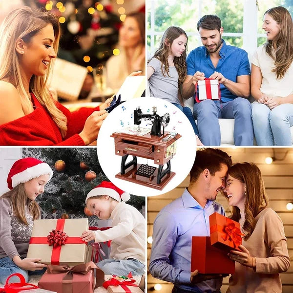 🥇Mini dřevěná hudební skříňka na šicí stroj